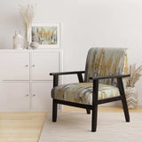 Silver and Yellow Birch Forest Cottage Accent Chair