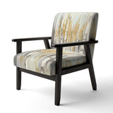Silver and Yellow Birch Forest Cottage Accent Chair