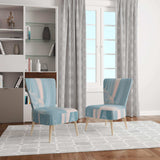 Abstract Water I Modern Accent Chair Side Chair