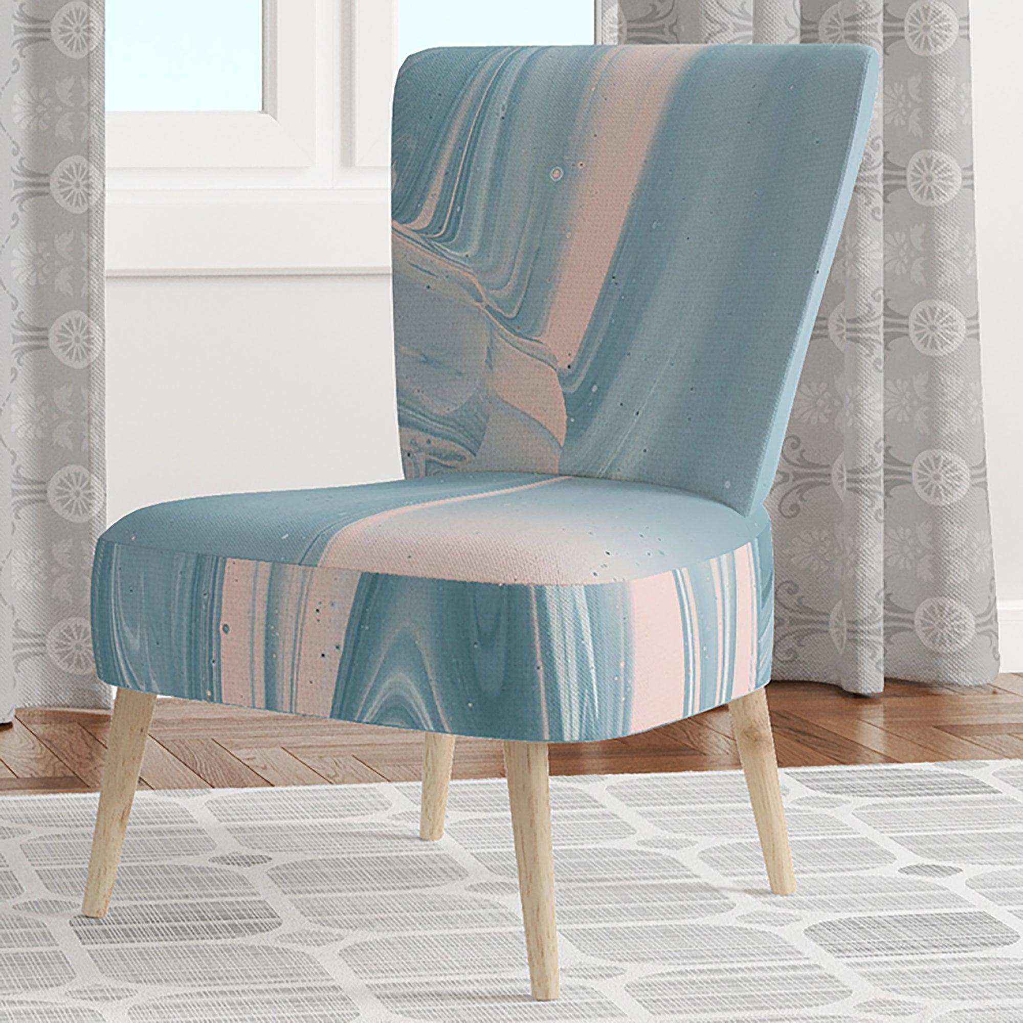 Abstract Water I Modern Accent Chair Side Chair