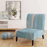 Abstract Water I Modern Accent Chair Slipper Chair