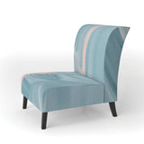 Abstract Water I Modern Accent Chair Slipper Chair