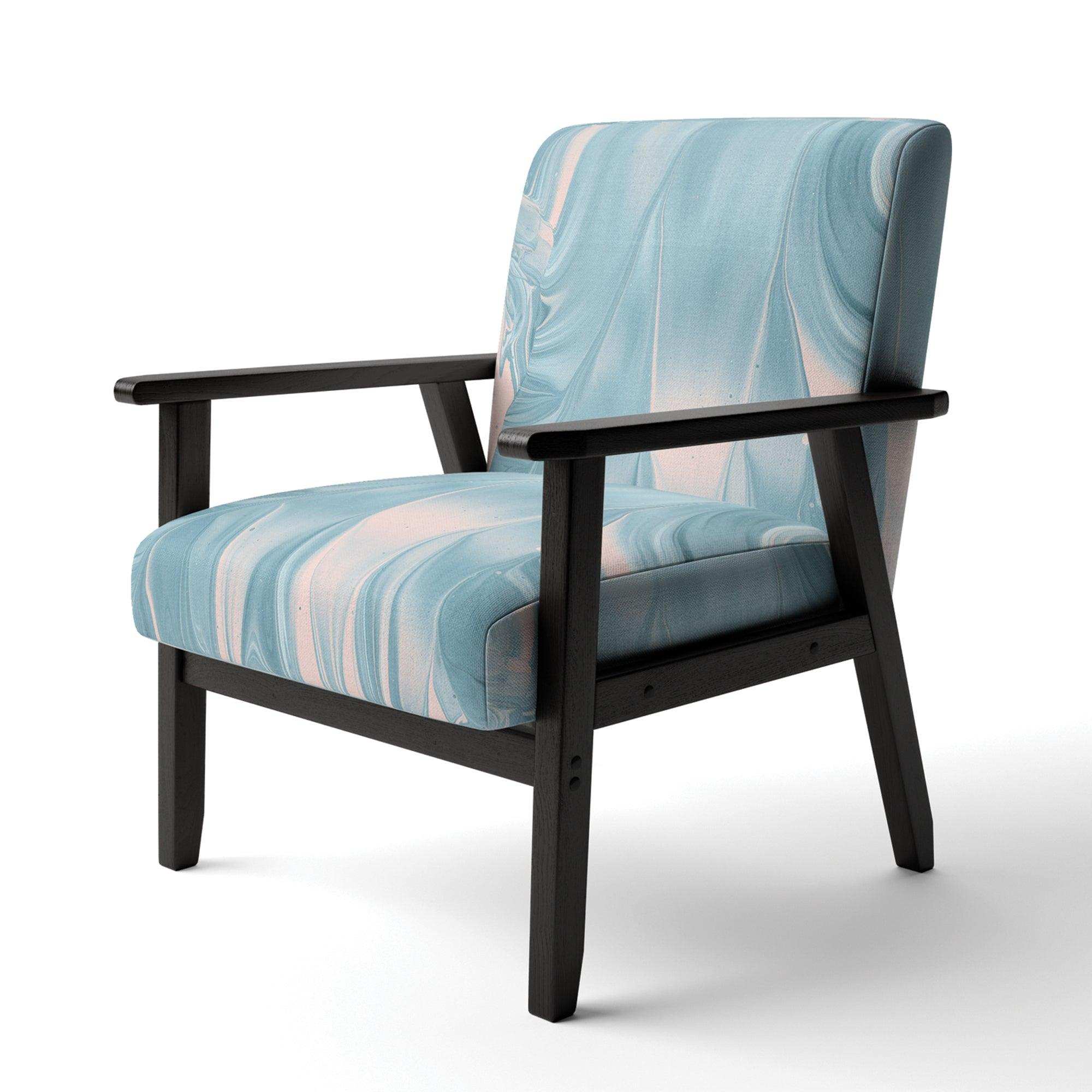 Abstract Water I Modern Accent Chair Arm Chair