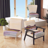 Painted Purple and Gold Landscape II Shabby Chic Accent Chair
