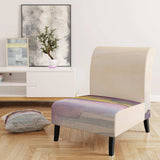 Painted Purple and Gold Landscape II Shabby Chic Accent Chair