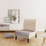Painted Purple and Gold Landscape II Shabby Chic Accent Chair