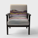 Painted Purple and Gold Landscape II Shabby Chic Accent Chair