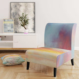 Pastel Pink And Blue Clouds Traditional Accent Chair