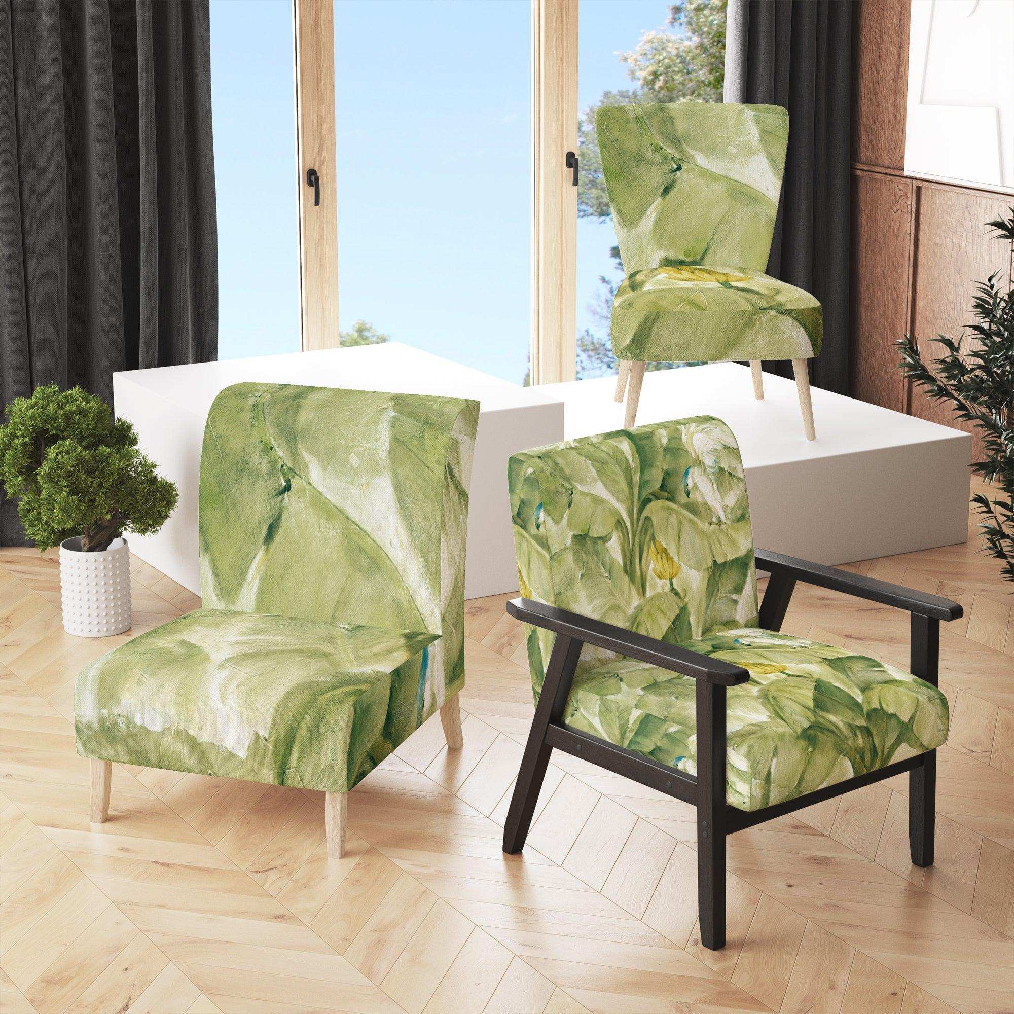 Tropical Canopy II Green Traditional Accent Chair