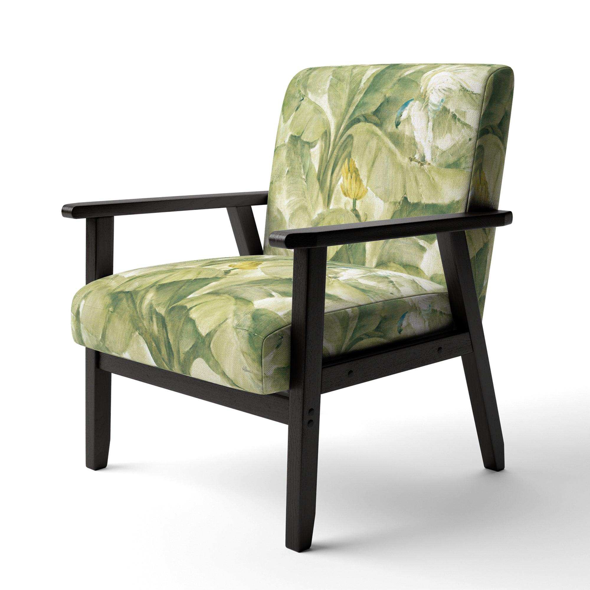 Tropical Canopy II Green Traditional Accent Chair