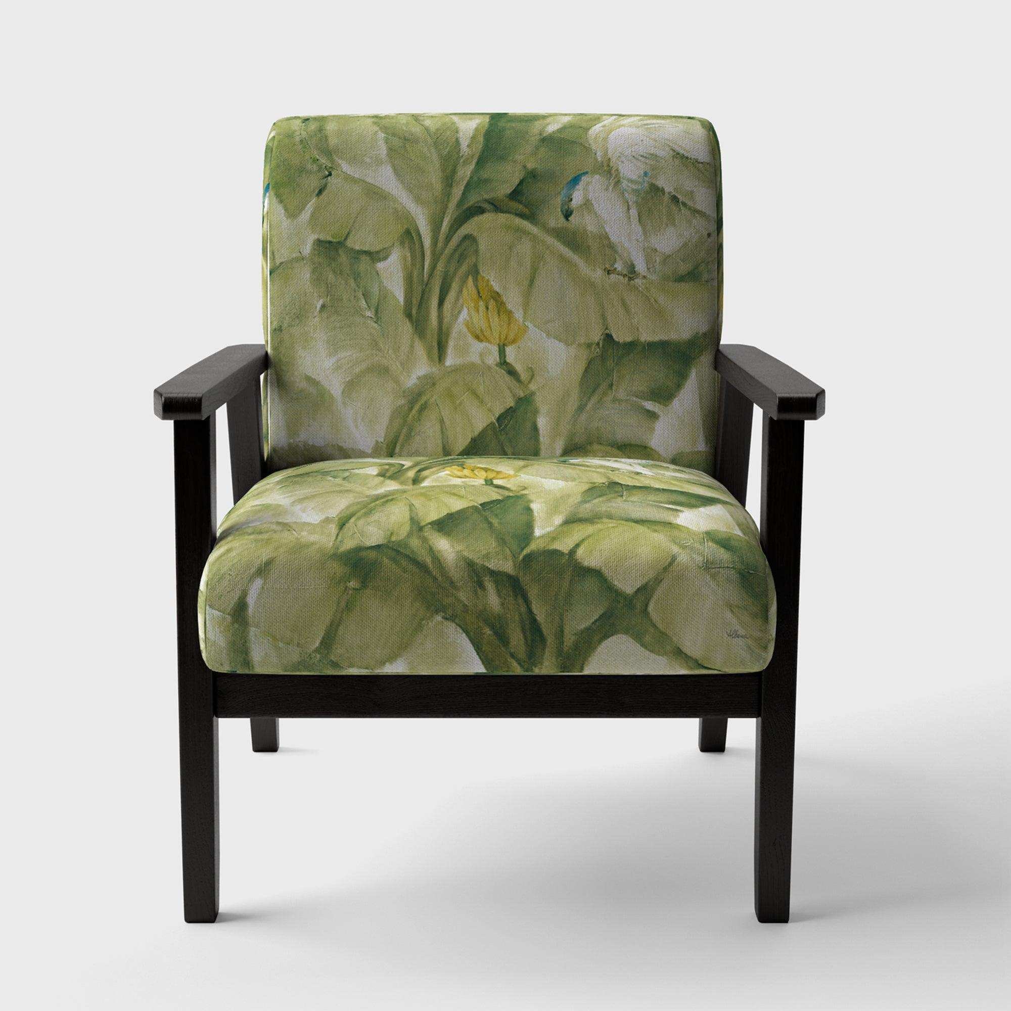 Tropical Canopy II Green Traditional Accent Chair