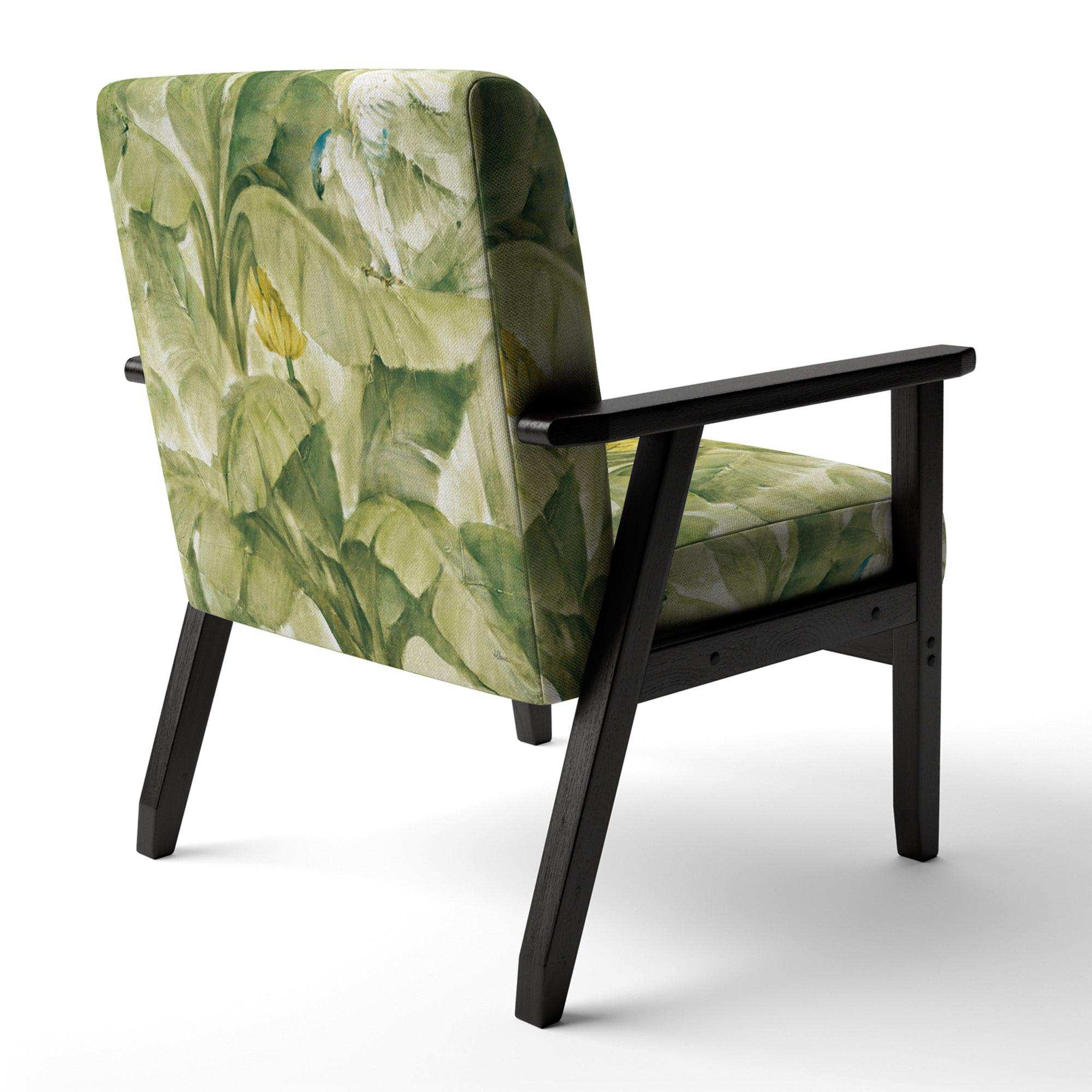Tropical Canopy II Green Traditional Accent Chair