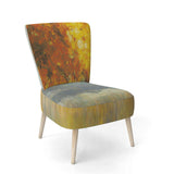 Autumn Landscape Farmhouse Accent Chair
