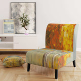 Autumn Landscape Farmhouse Accent Chair