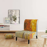 Autumn Landscape Farmhouse Accent Chair
