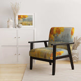 Autumn Landscape Farmhouse Accent Chair