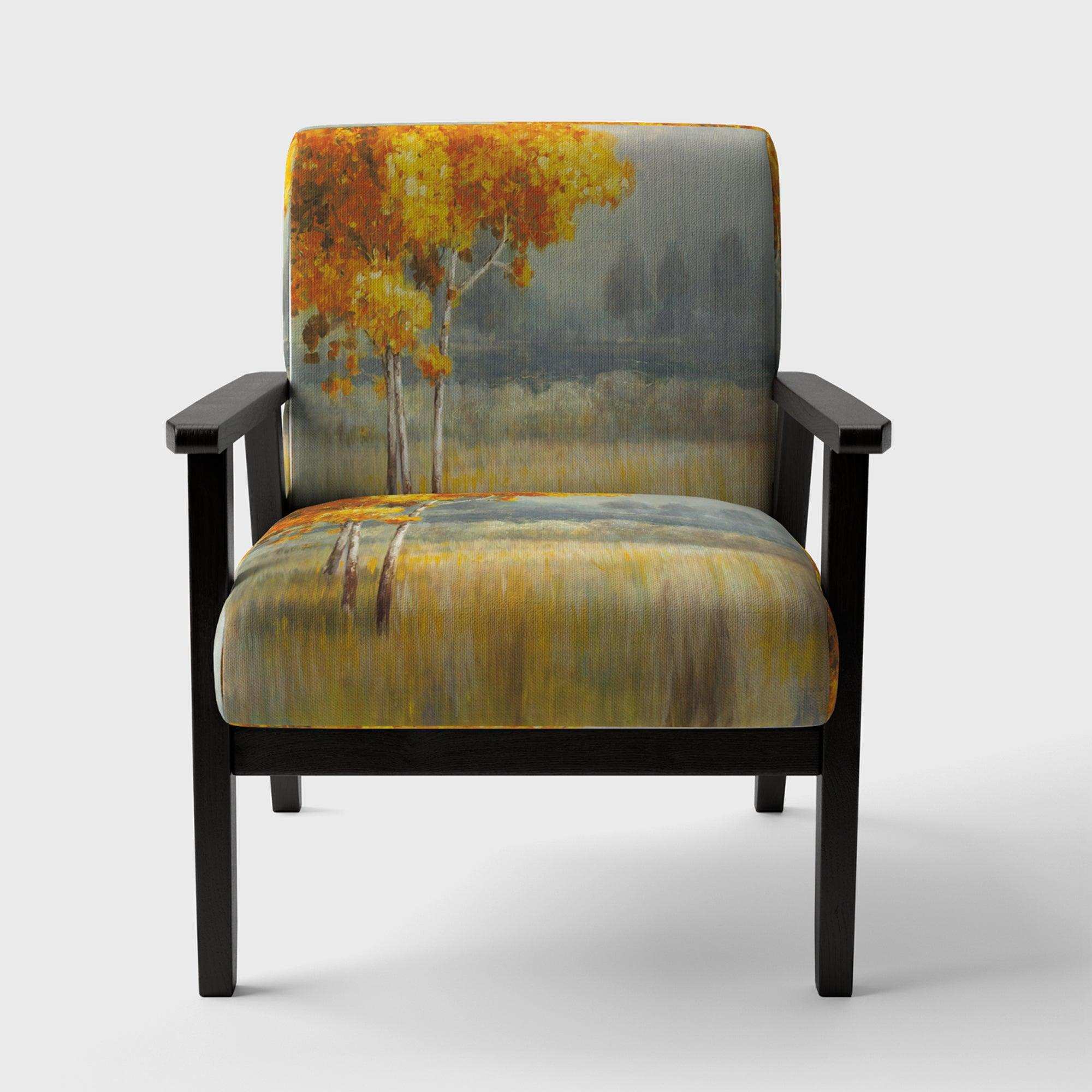 Autumn Landscape Farmhouse Accent Chair
