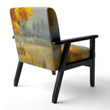 Autumn Landscape Farmhouse Accent Chair