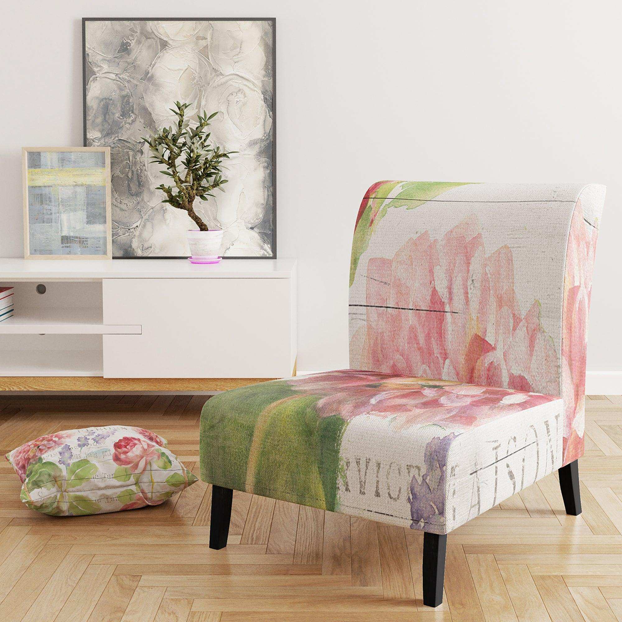 Maison Des Fleurs II Farmhouse Accent Chair