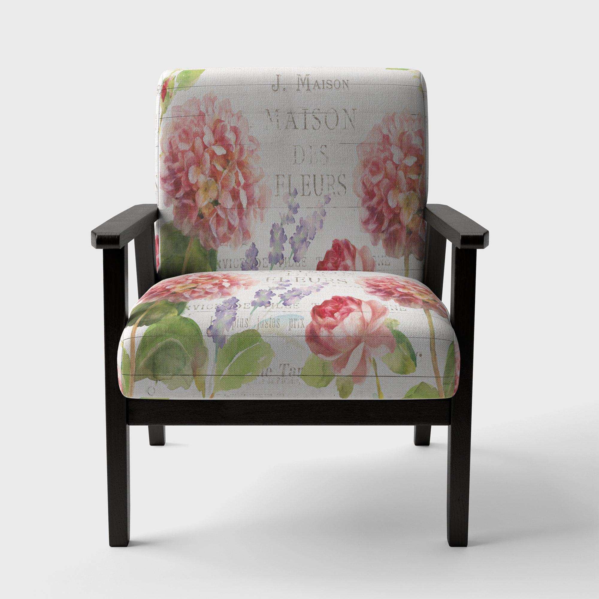 Maison Des Fleurs II Farmhouse Accent Chair