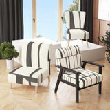 minimalist black and white I Transitional Accent Chair