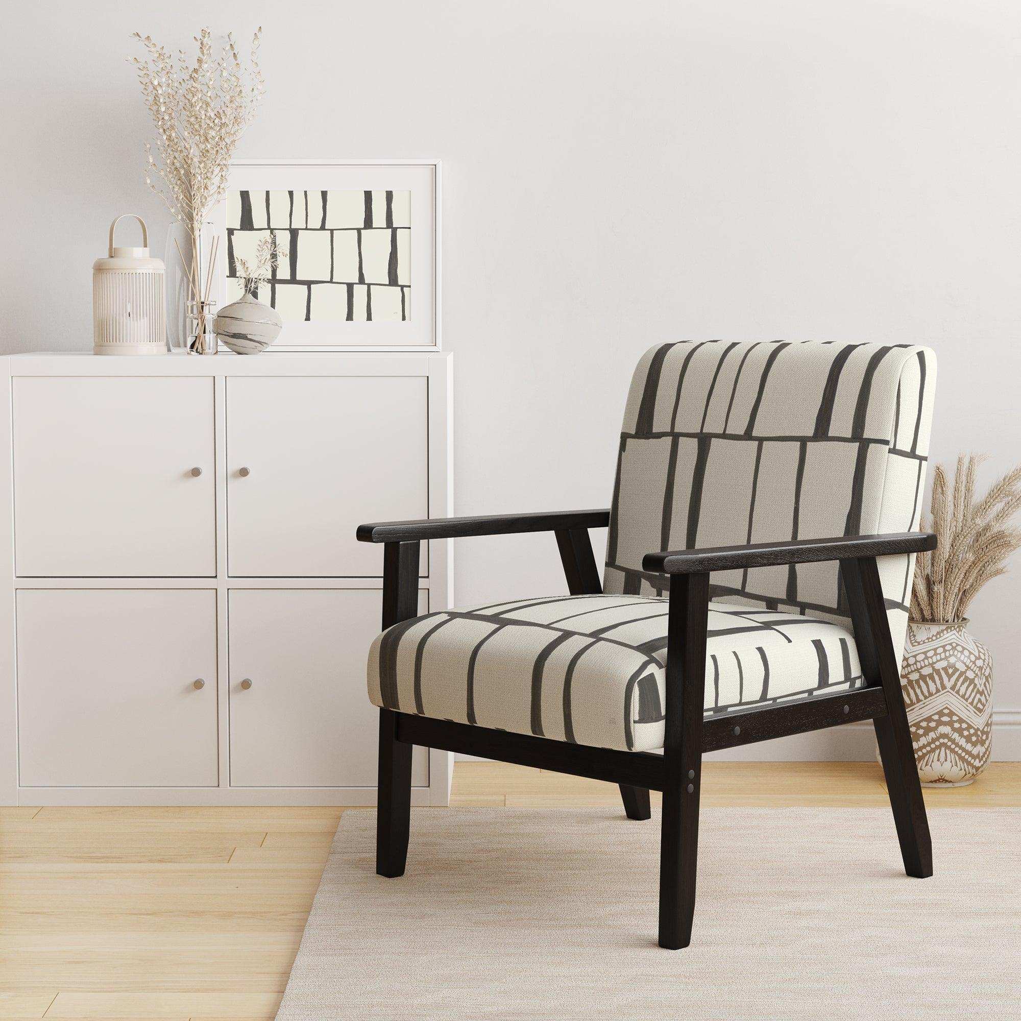 minimalist black and white I Transitional Accent Chair