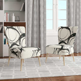 minimalist black and white II Transitional Accent Chair