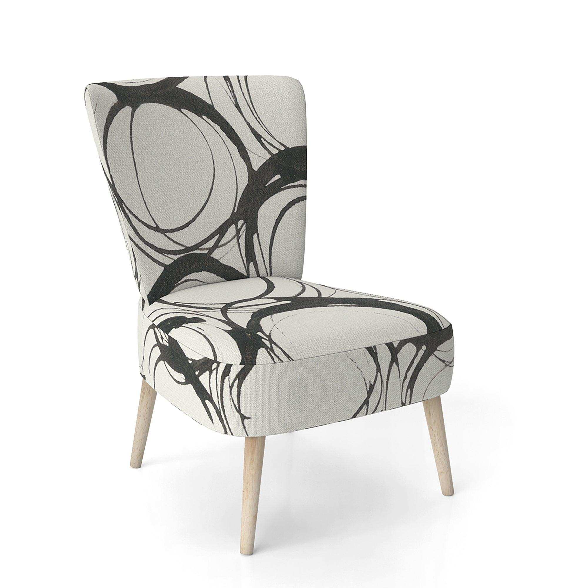 minimalist black and white II Transitional Accent Chair