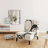 minimalist black and white II Transitional Accent Chair