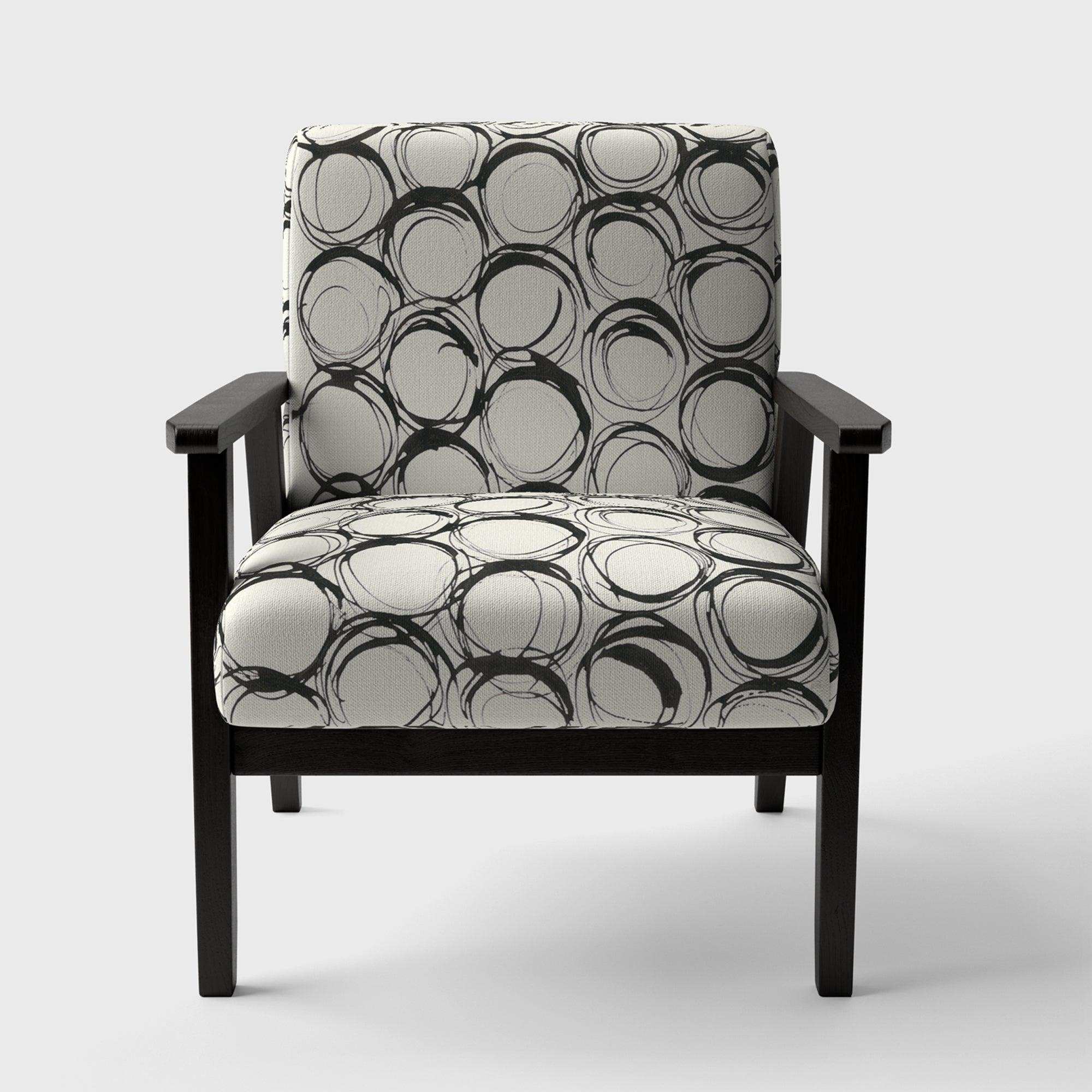 minimalist black and white II Transitional Accent Chair