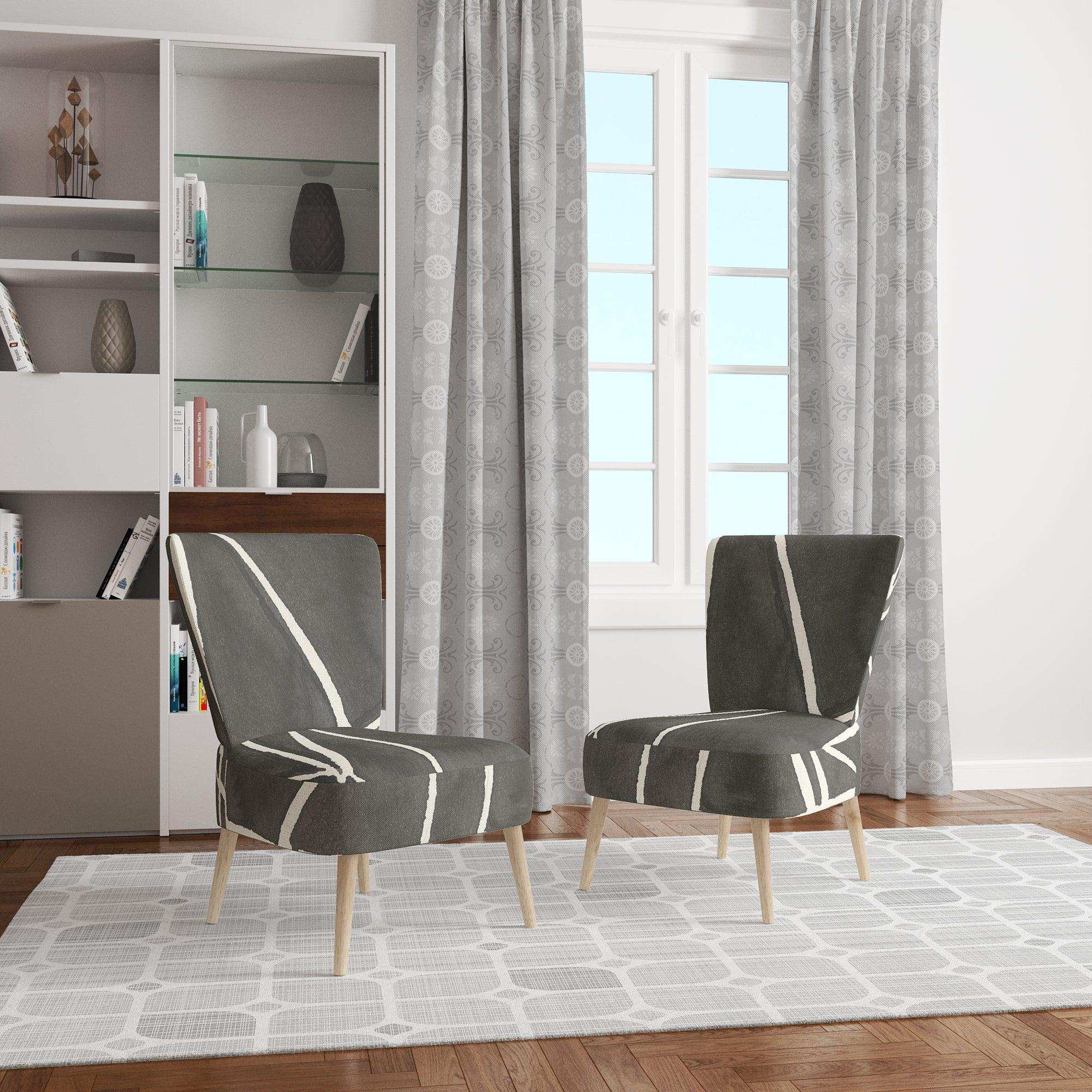 Minimalist Graphics II Transitional Upholstered Accent Chair
