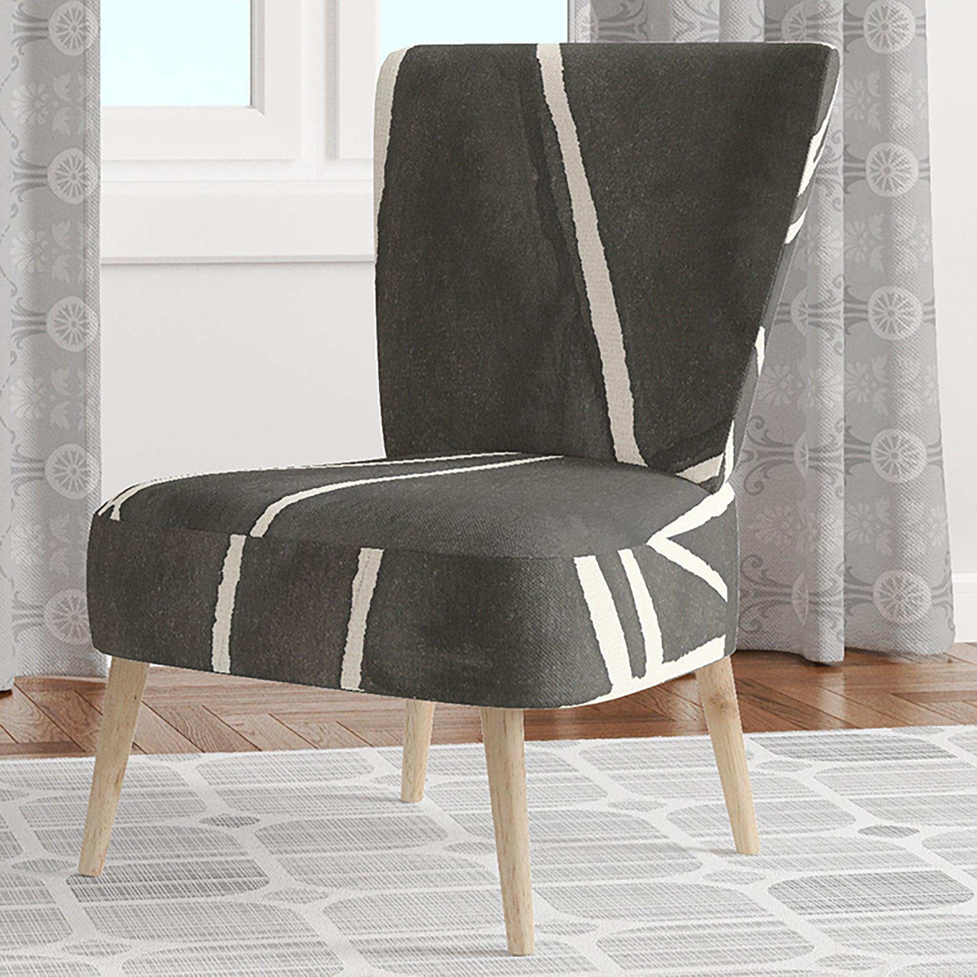 Minimalist Graphics II Transitional Upholstered Accent Chair