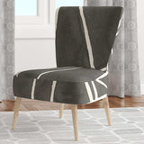 Minimalist Graphics II Transitional Upholstered Accent Chair