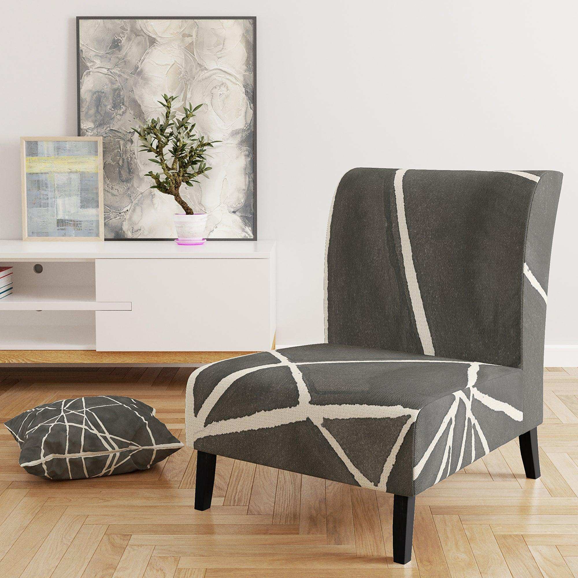 Minimalist Graphics II Transitional Upholstered Accent Chair