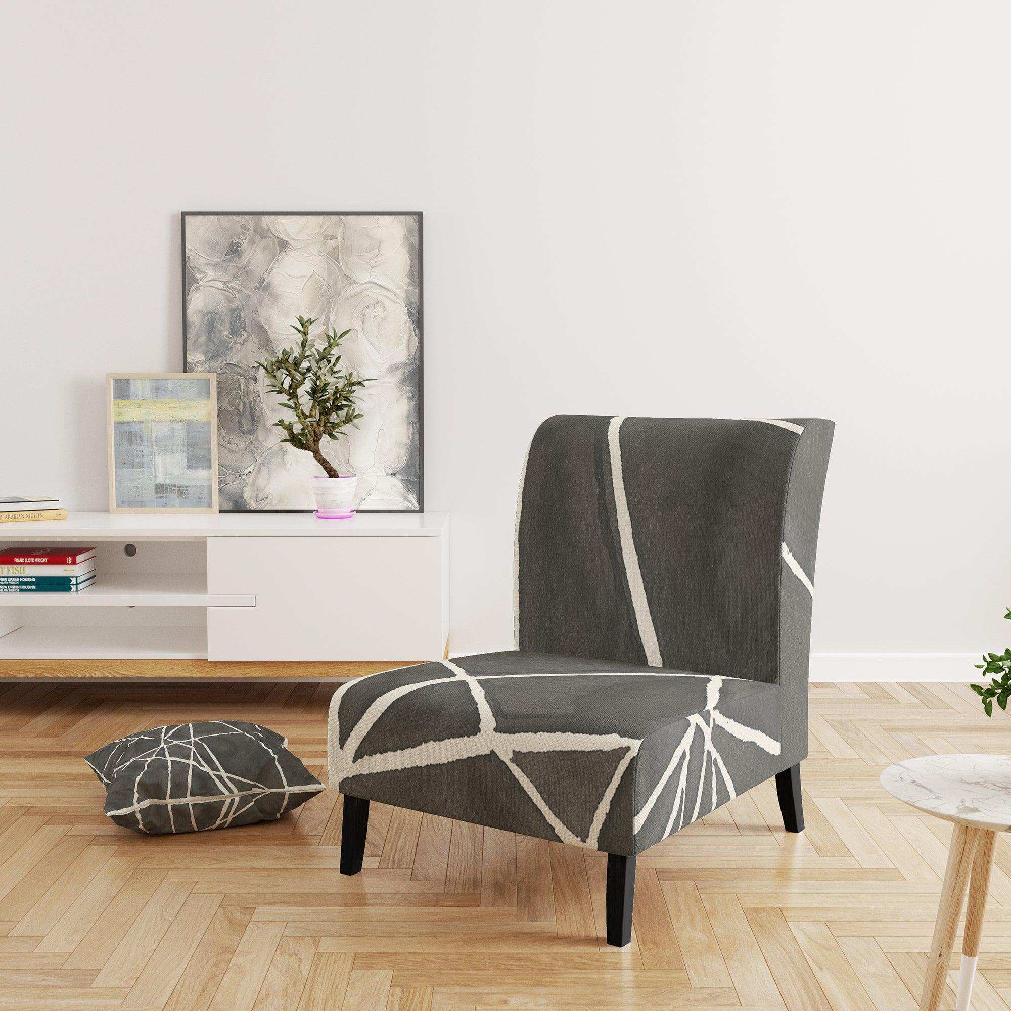 Minimalist Graphics II Transitional Upholstered Accent Chair
