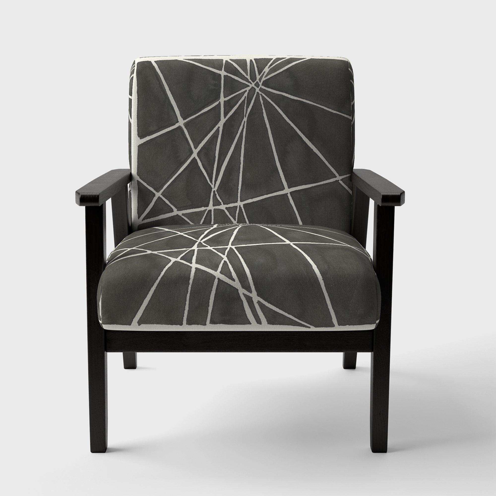 Minimalist Graphics II Transitional Upholstered Accent Chair