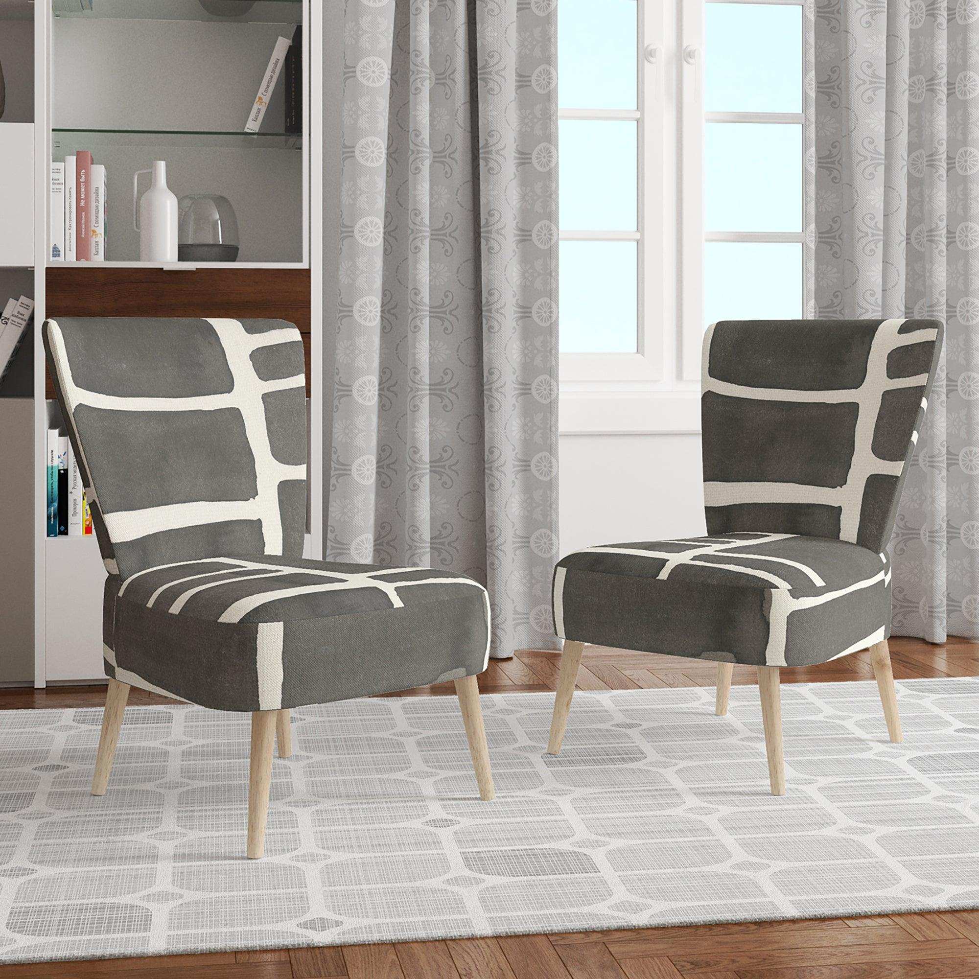 Minimalist Graphics IV Transitional Accent Chair