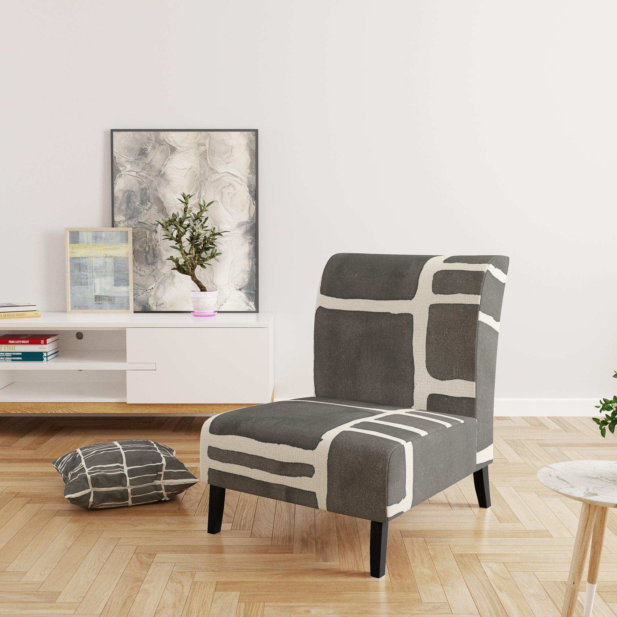 Minimalist Graphics IV Transitional Accent Chair