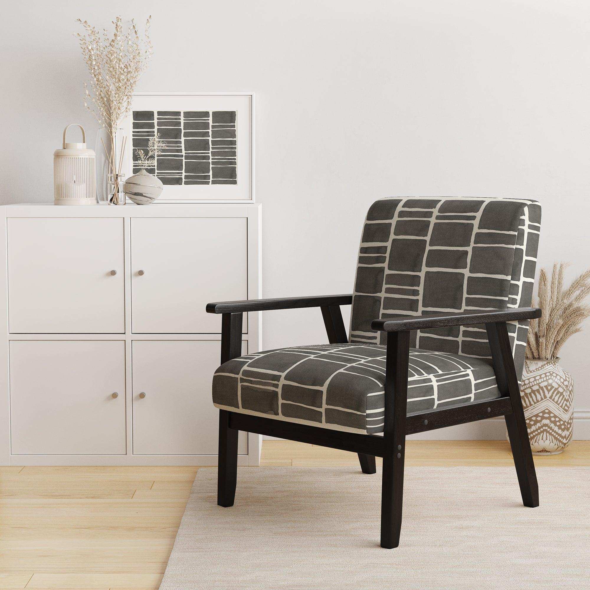 Minimalist Graphics IV Transitional Accent Chair