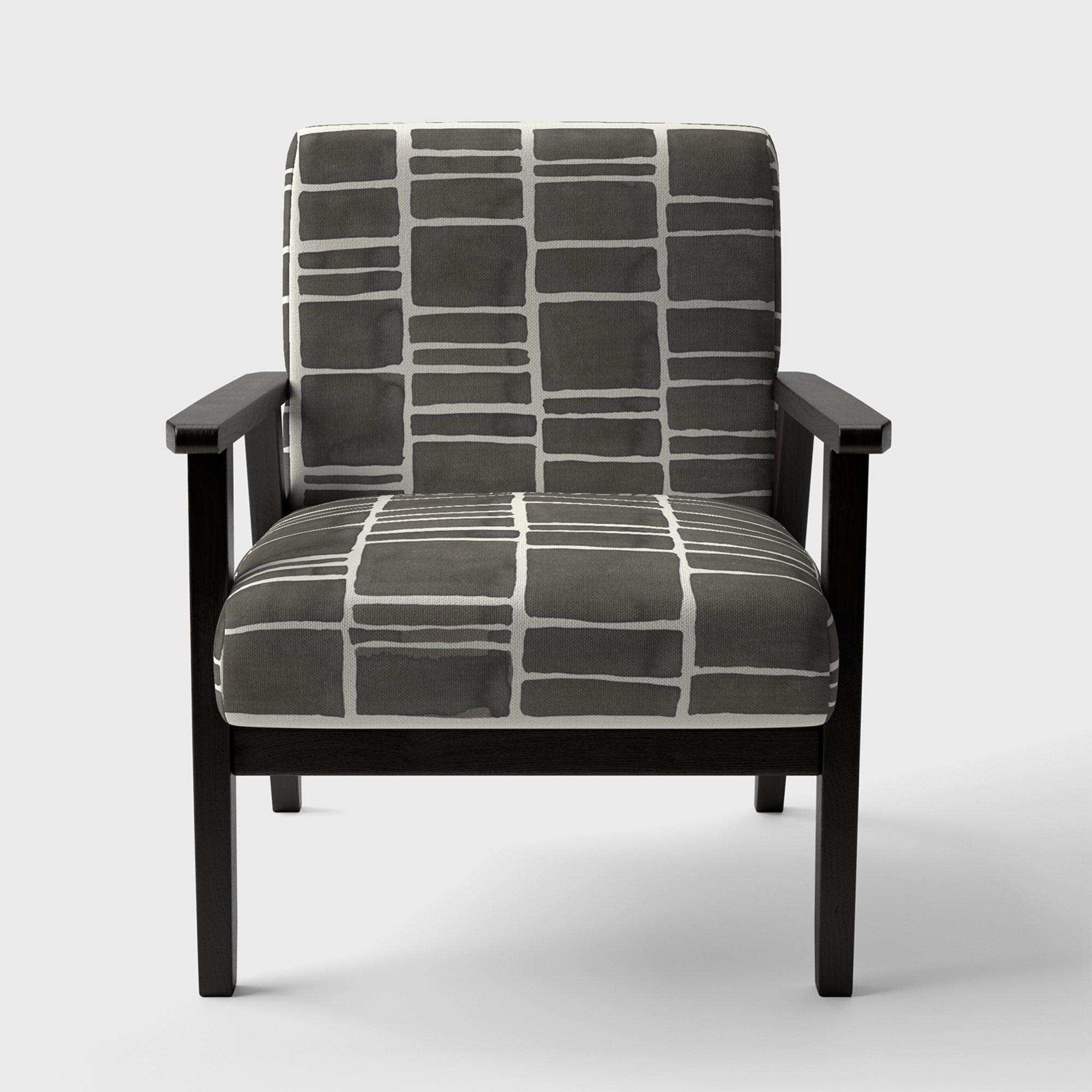 Minimalist Graphics IV Transitional Accent Chair