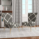Minimalist Graphics V Transitional Accent Chair