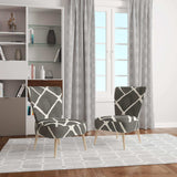 Minimalist Graphics V Transitional Accent Chair