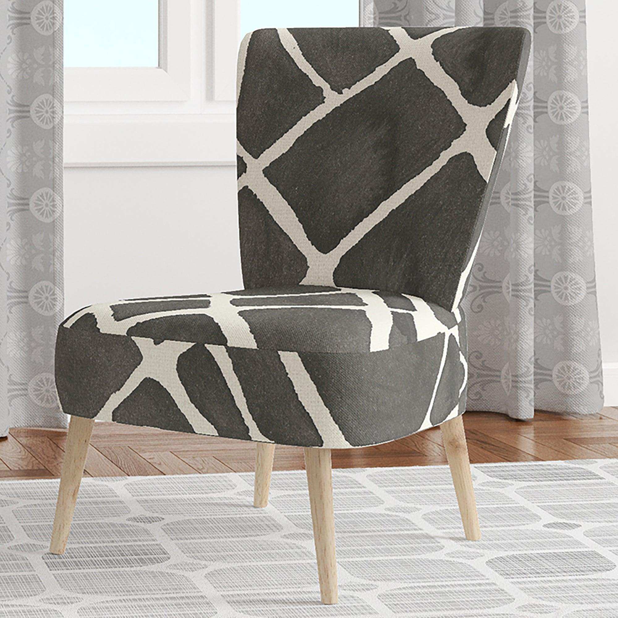 Minimalist Graphics V Transitional Accent Chair
