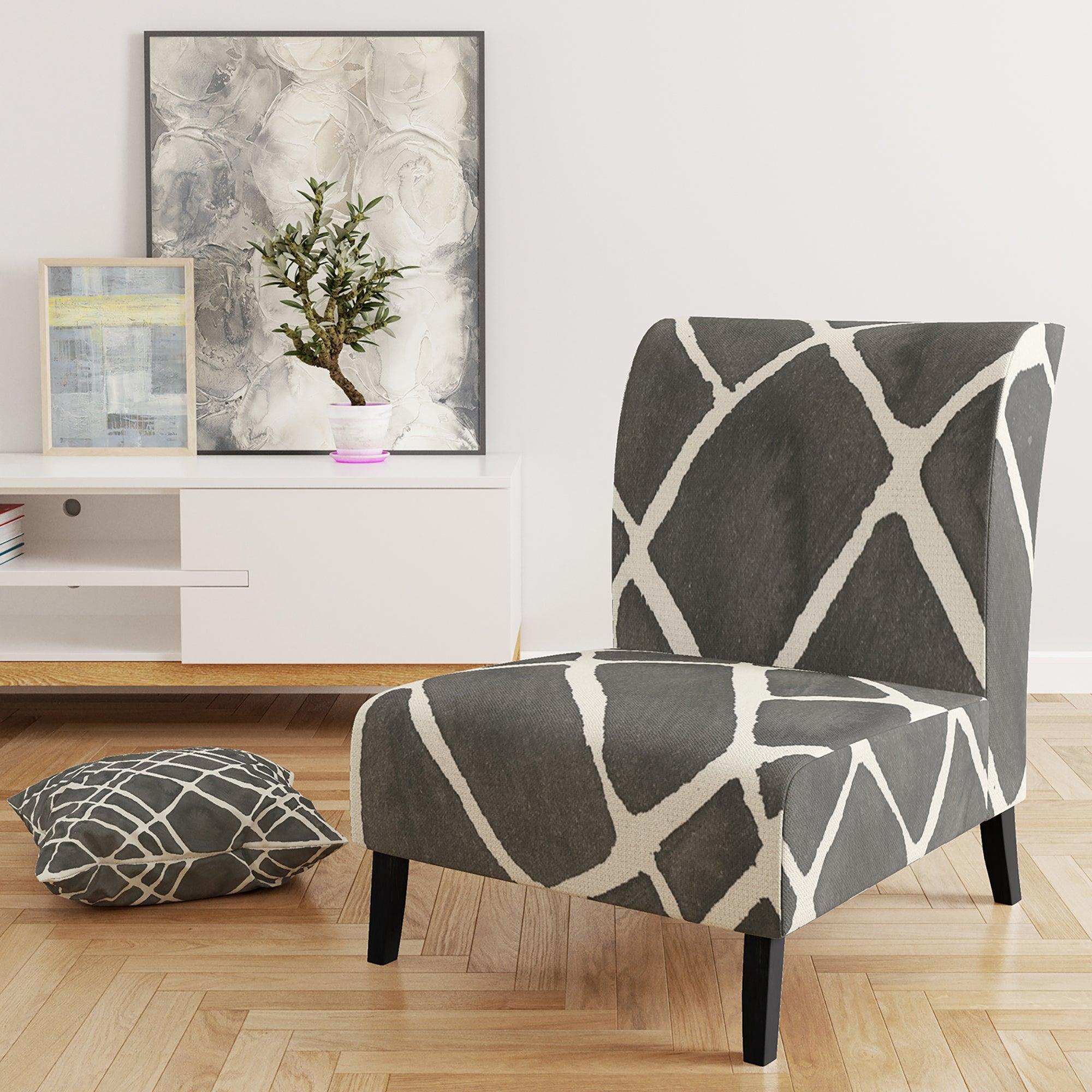 Minimalist Graphics V Transitional Accent Chair