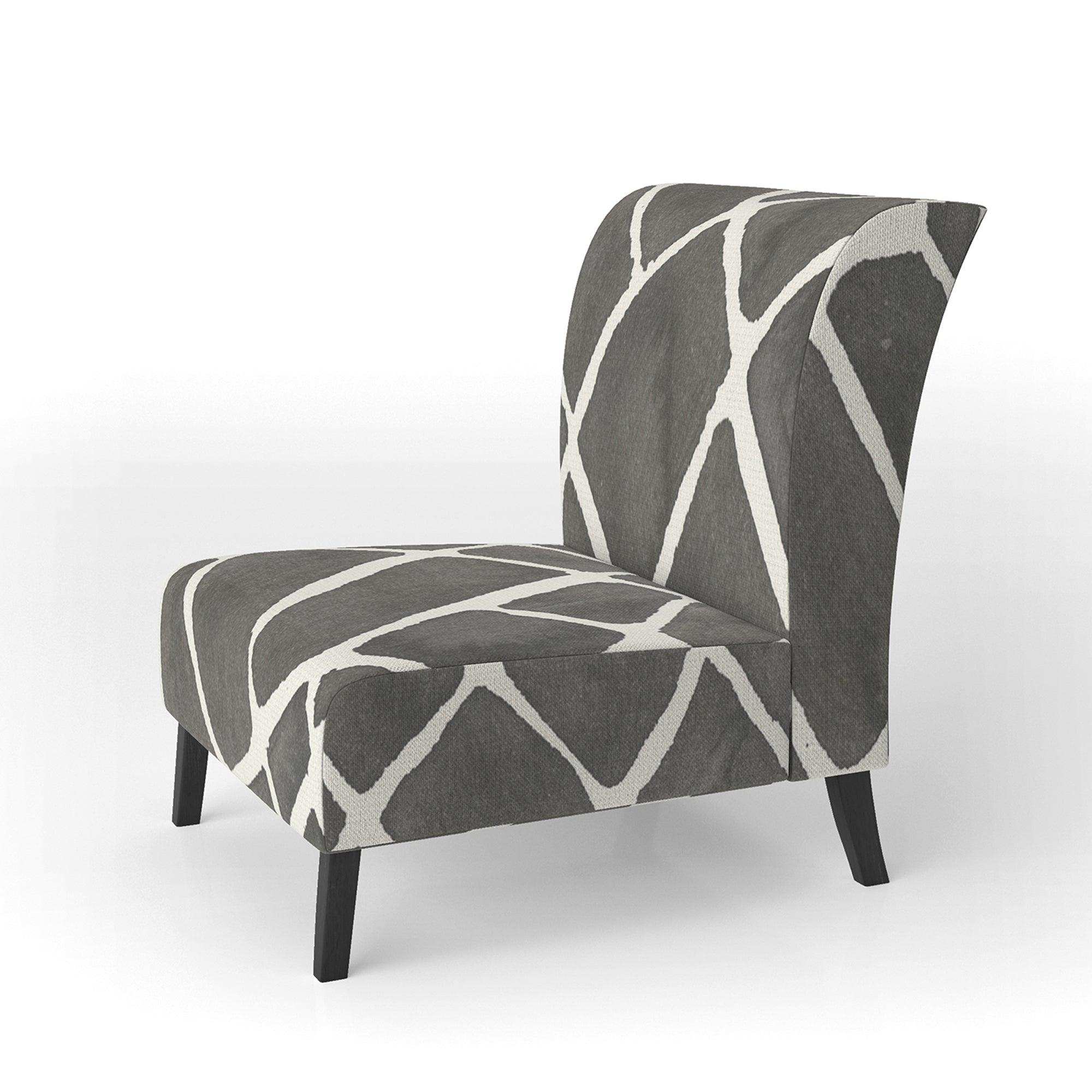 Minimalist Graphics V Transitional Accent Chair
