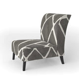 Minimalist Graphics V Transitional Accent Chair