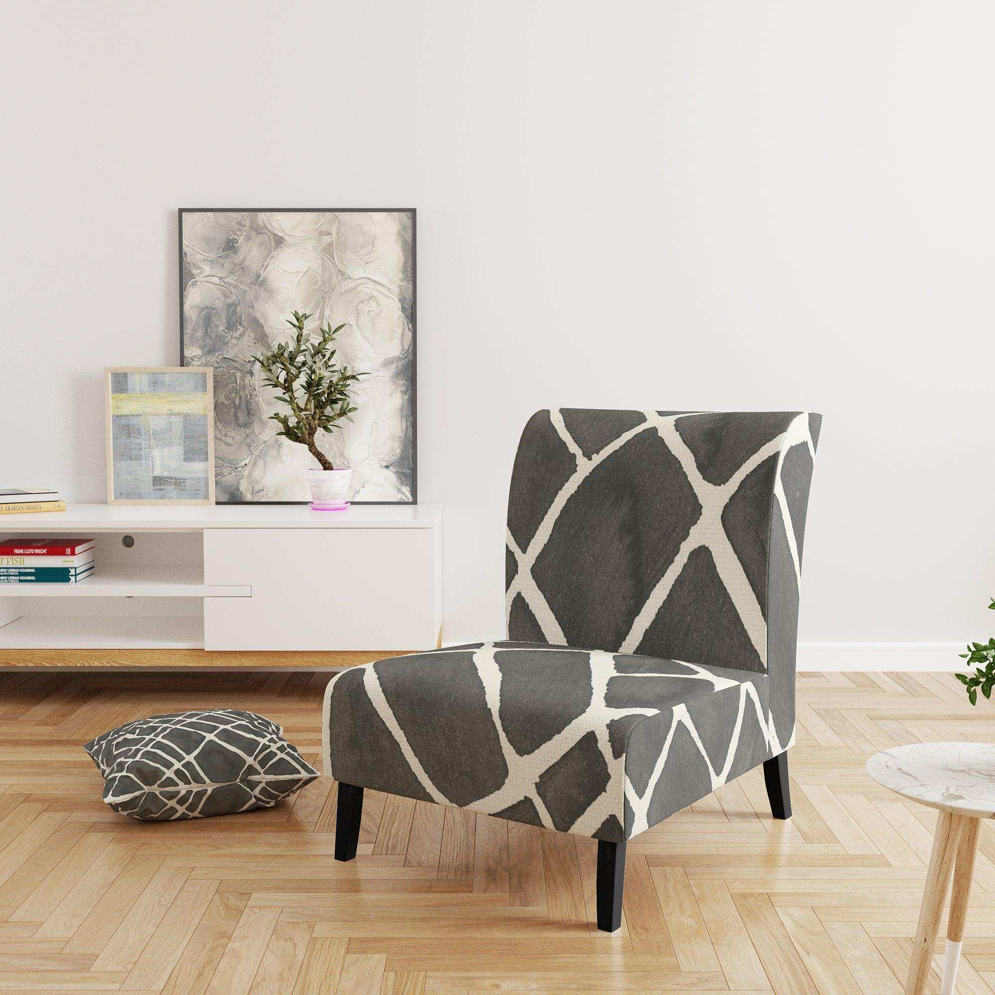 Minimalist Graphics V Transitional Accent Chair