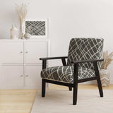 Minimalist Graphics V Transitional Accent Chair