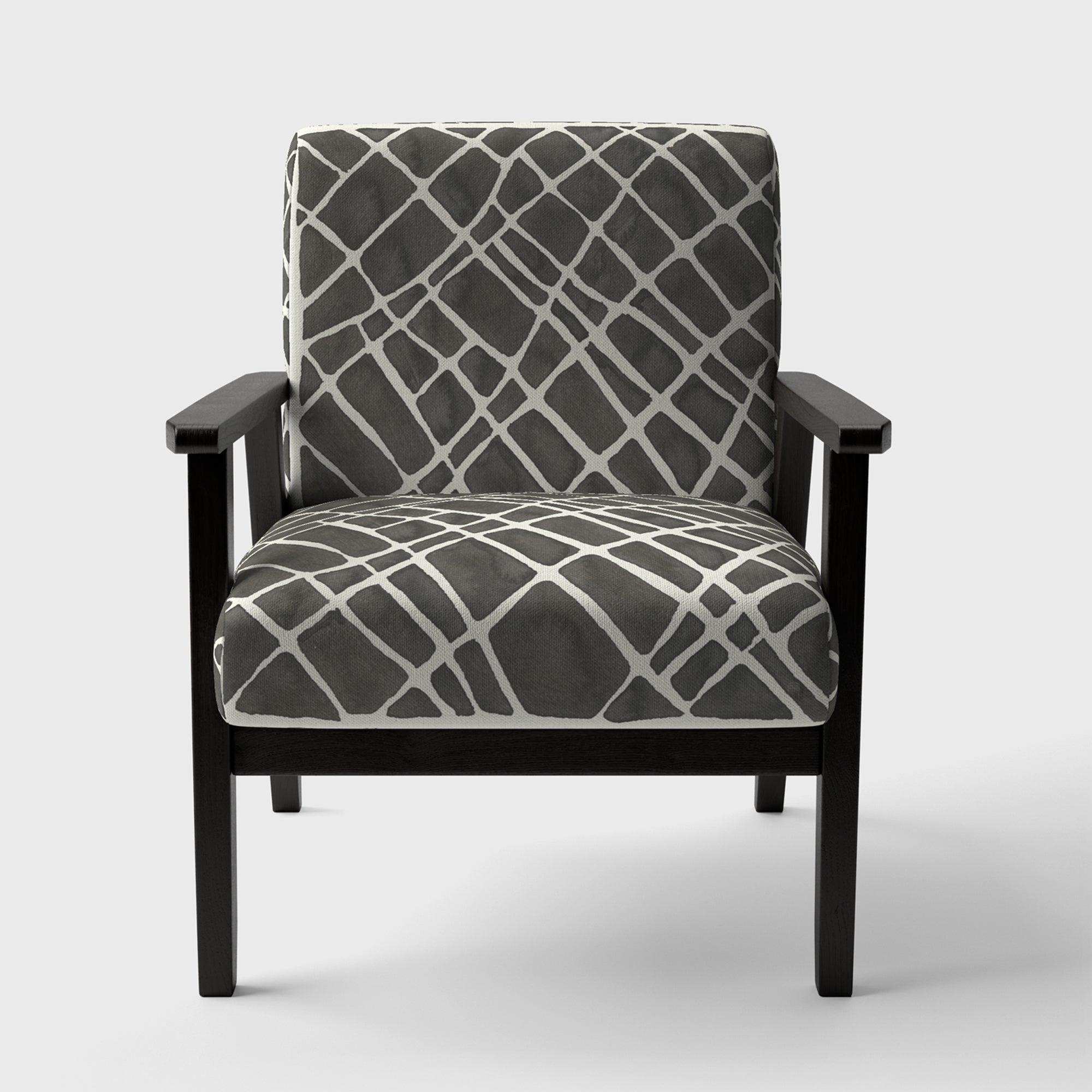 Minimalist Graphics V Transitional Accent Chair