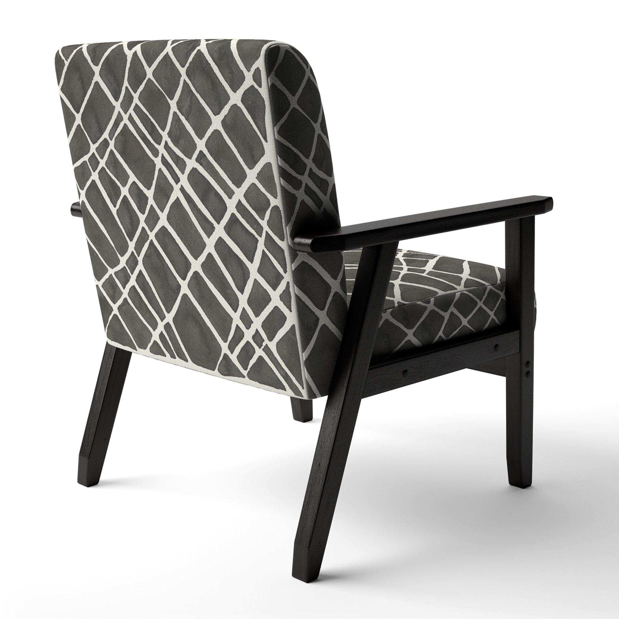 Minimalist Graphics V Transitional Accent Chair